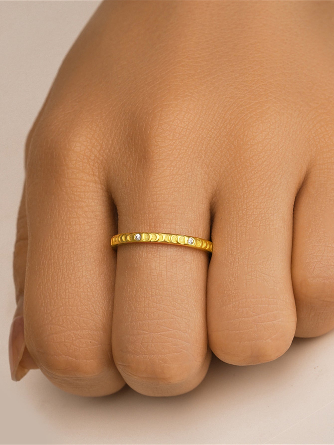 925 Sterling Silver Minimalist Zircon Band Ring