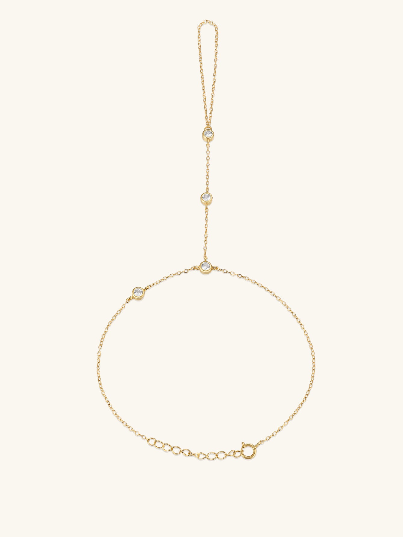 925 Sterling Silver Lotus Zircon Hand Chain Bracelet