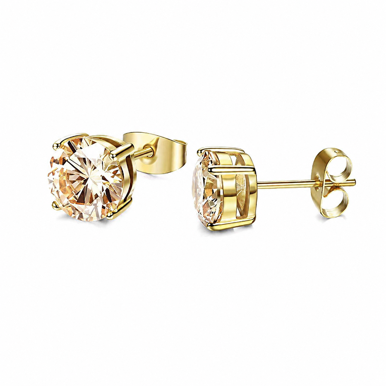 Titanium Zirconia Stud Earrings