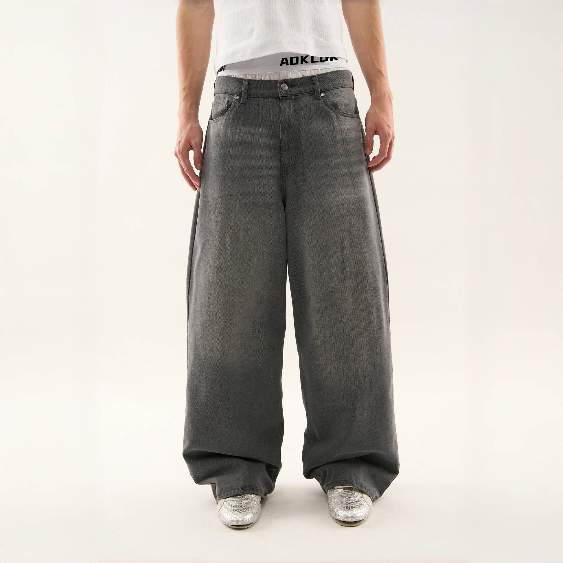 BAGGOUT American fashion star loose straight leg long pants casual wide leg pants