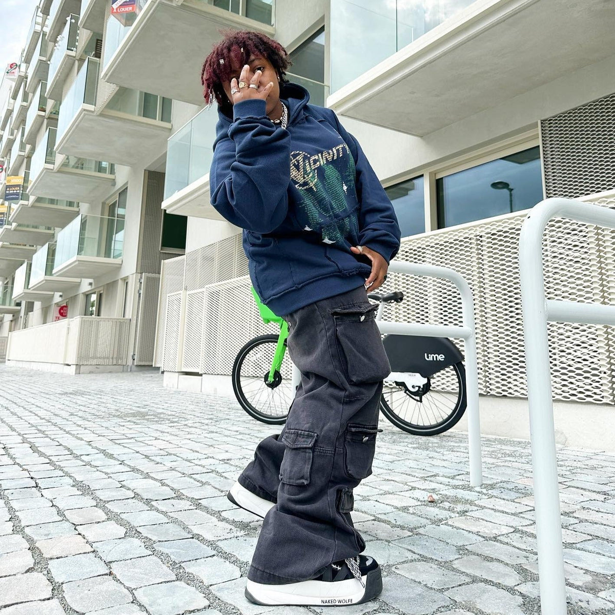 BAGGOUT Multi Pockets Baggy Cargo Jeans