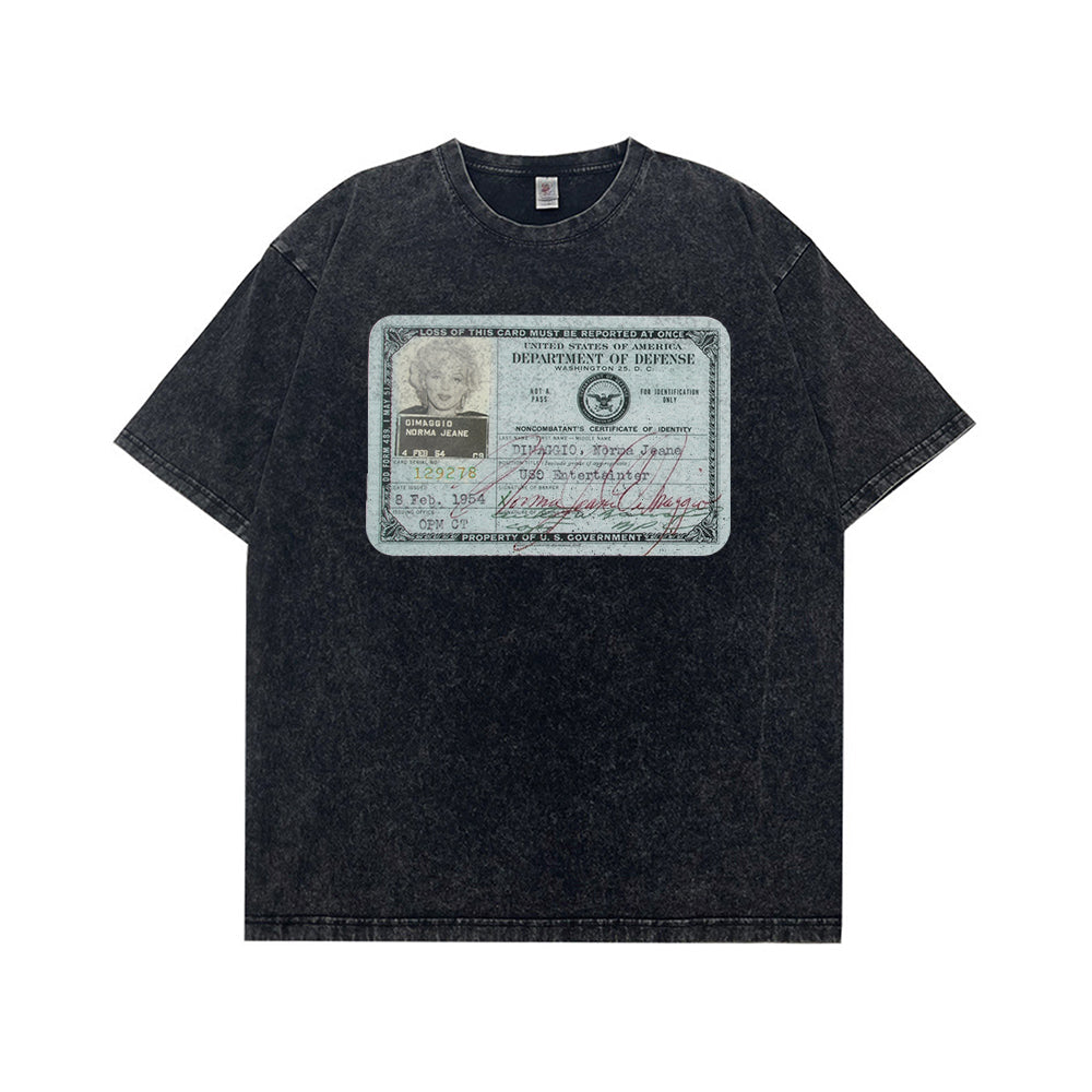 Vintage Washed Marilyn Monroe ID Graphic Tee