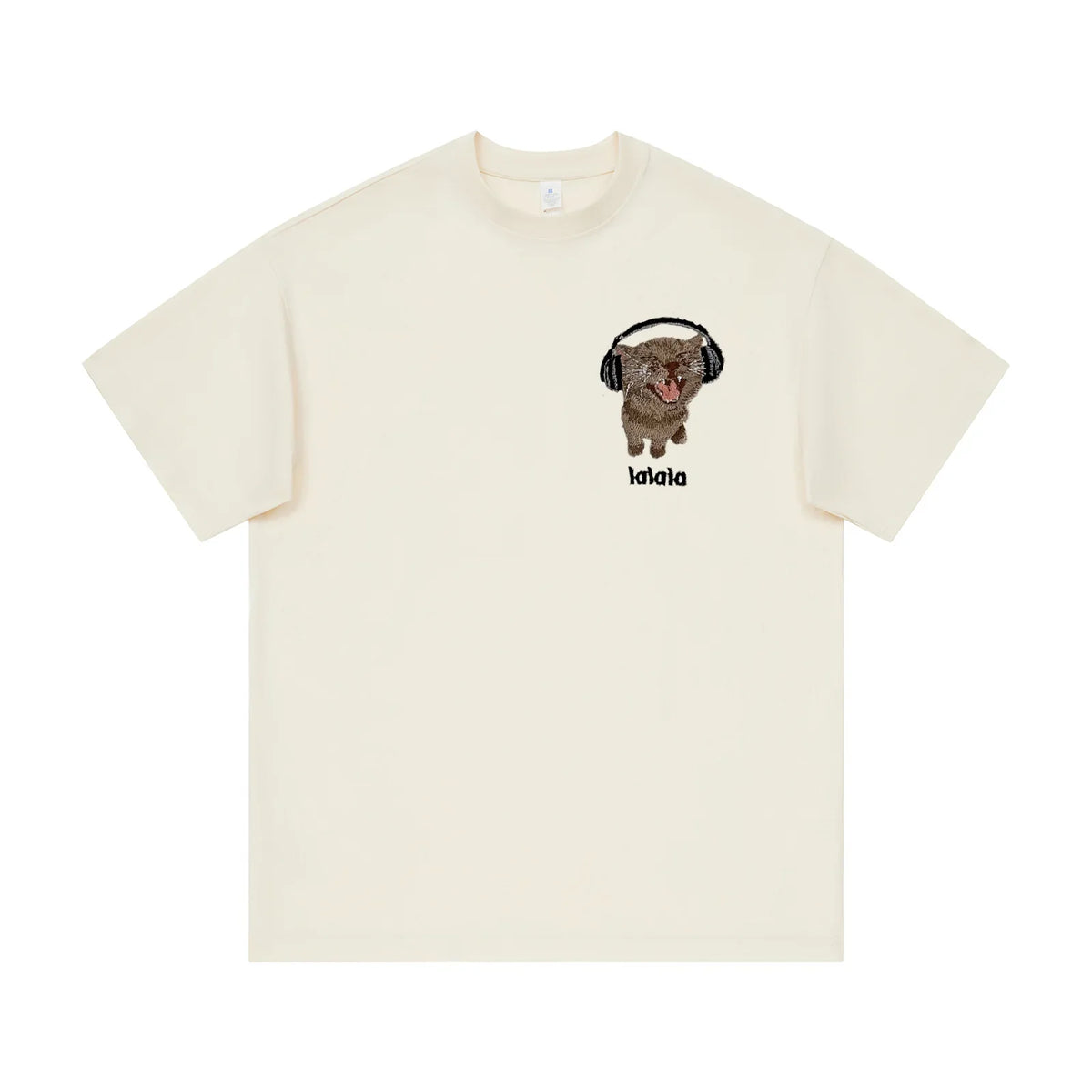 Aoklok & Evokyn Cute Cat Embroidery Couple T-Shirts