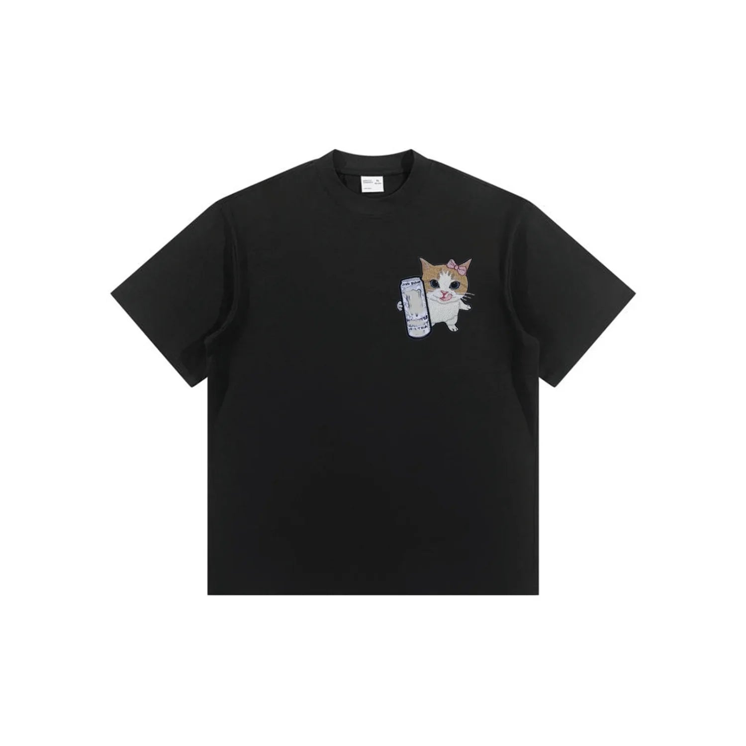 Aoklok & Evokyn Meowster Energy T-shirt Sweatshirt Hoodie（Black）