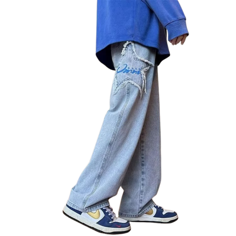 BAGGOUT Street Star Patchwork Baggy Jeans