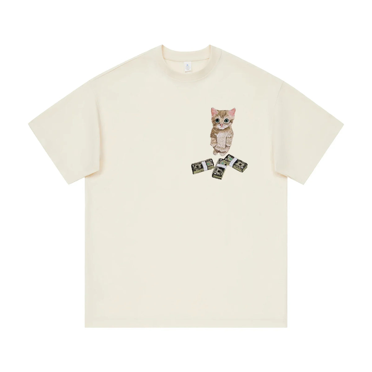 Akolok & Evokyn Must-Have Kitty Embroidered T-Shirt