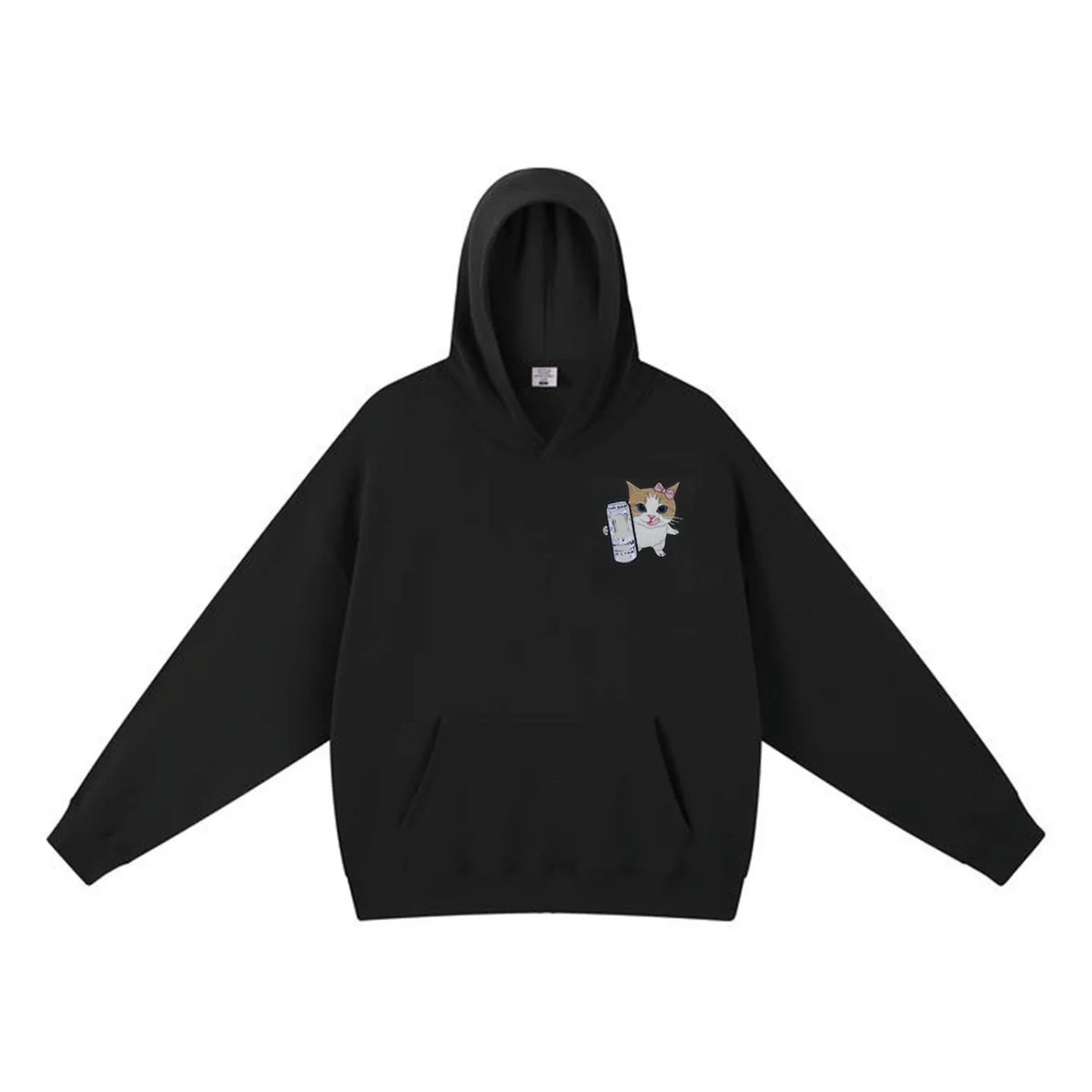 Aoklok & Evokyn Meowster Energy T-shirt Sweatshirt Hoodie（Black）