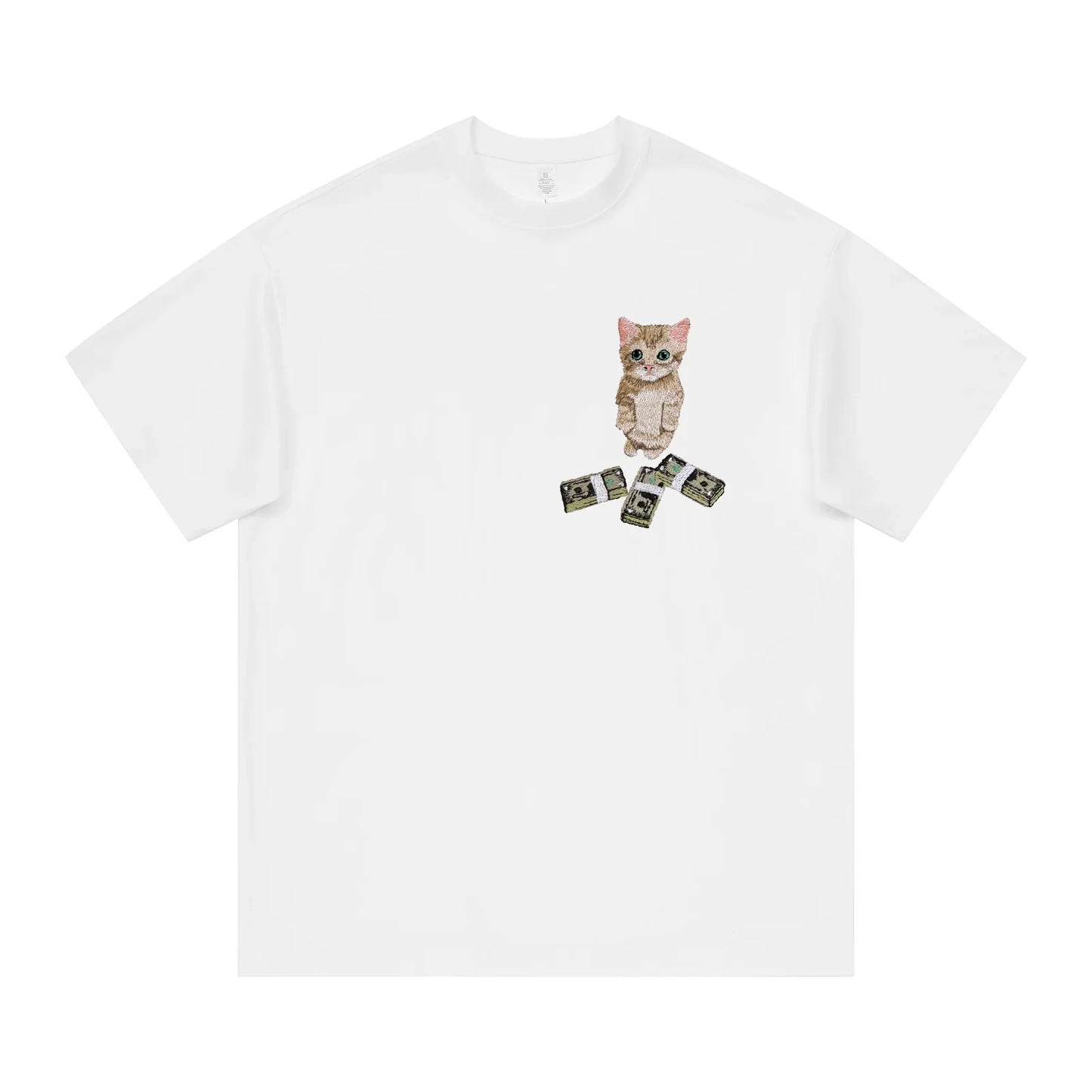 Akolok & Evokyn Must-Have Kitty Embroidered T-Shirt