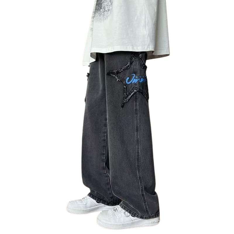 BAGGOUT Street Star Patchwork Baggy Jeans