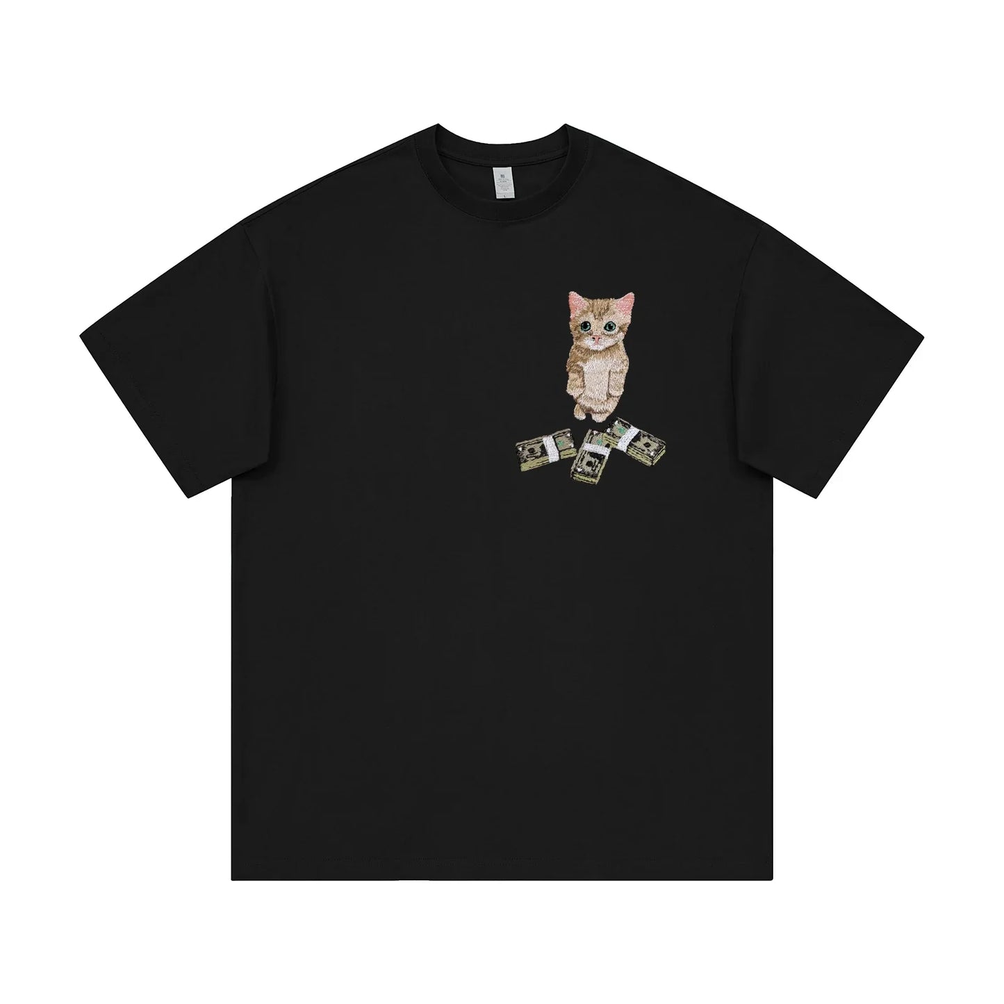 Akolok & Evokyn Must-Have Kitty Embroidered T-Shirt