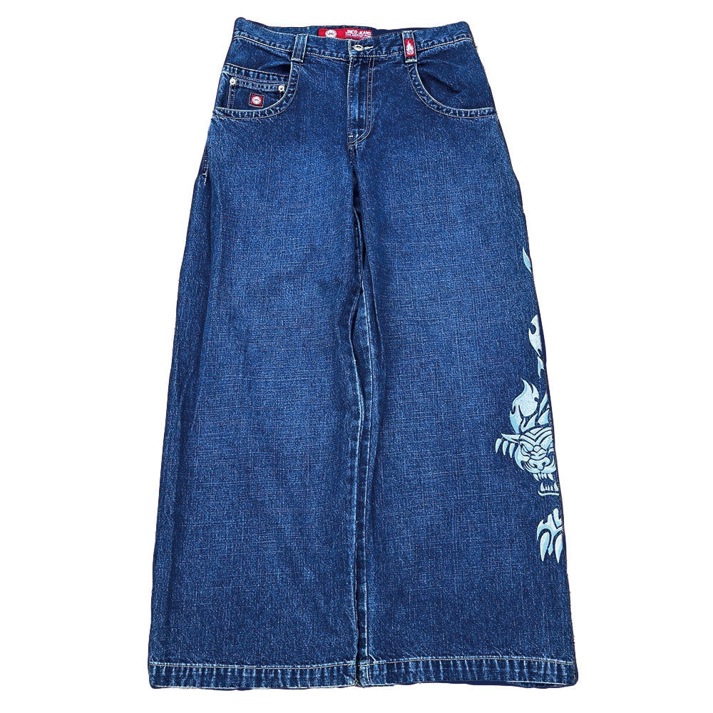 Baggout JEANS BLUE TRIBAL TIGER