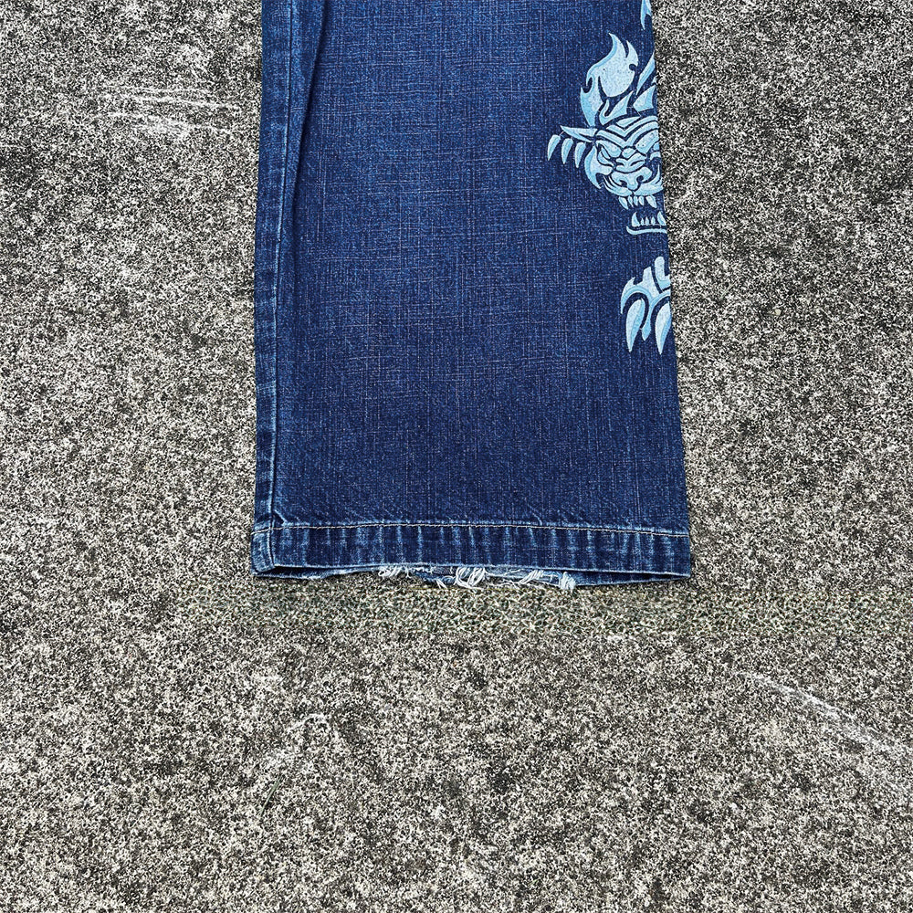 Baggout JEANS BLUE TRIBAL TIGER