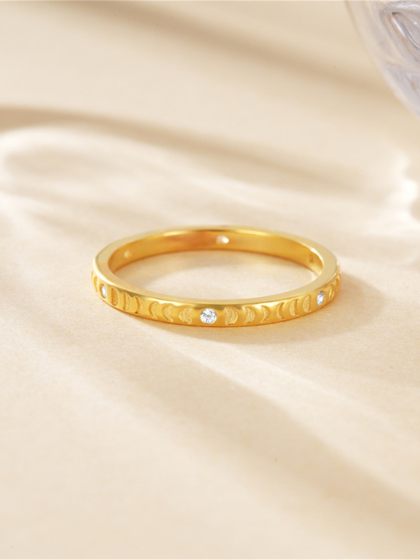 925 Sterling Silver Minimalist Zircon Band Ring