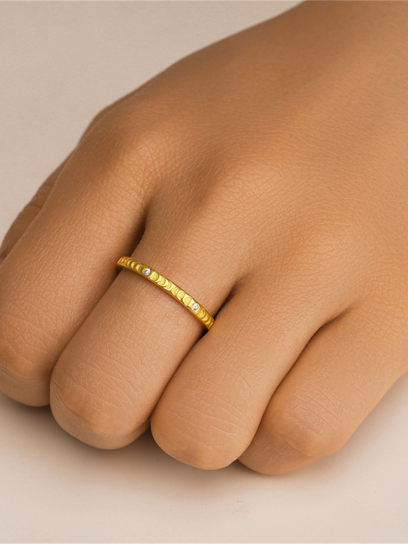 925 Sterling Silver Minimalist Zircon Band Ring
