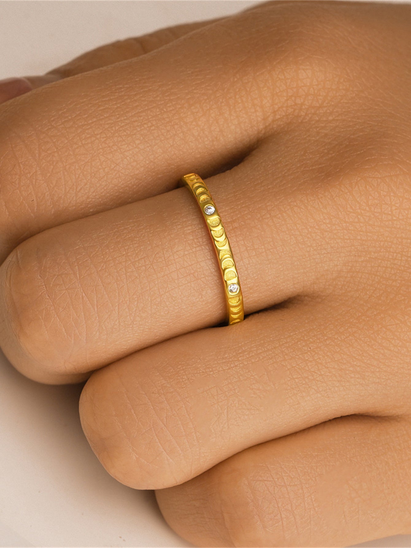 925 Sterling Silver Minimalist Zircon Band Ring