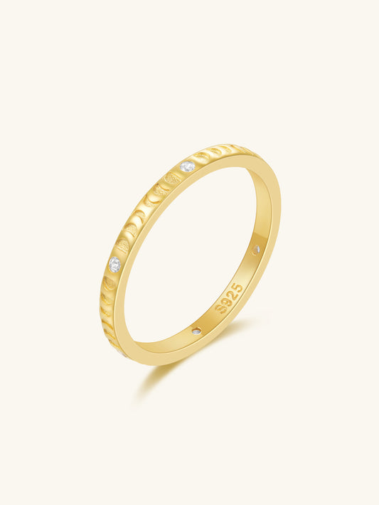 925 Sterling Silver Minimalist Zircon Band Ring
