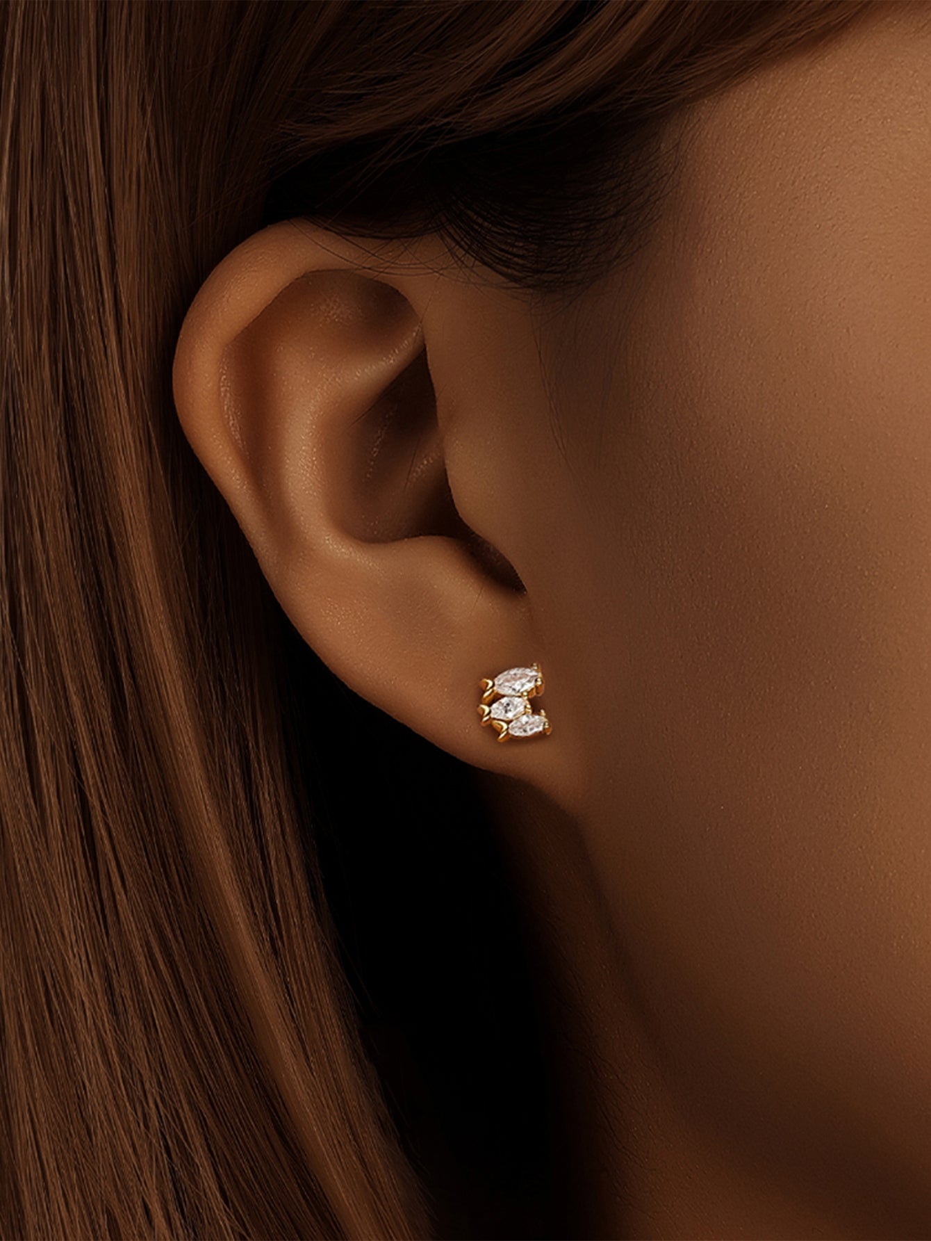 S925 Sterling Silver Little Fish Stud Earrings