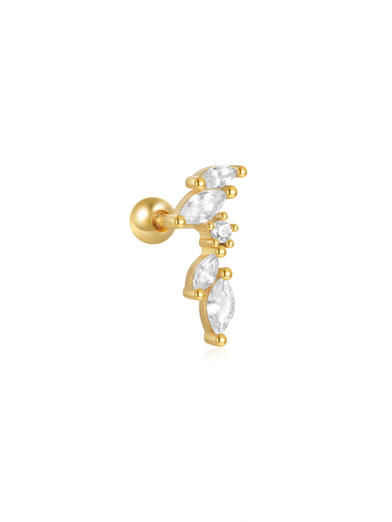925 Sterling Silver Minimalist Flat Back Piercing Earrings