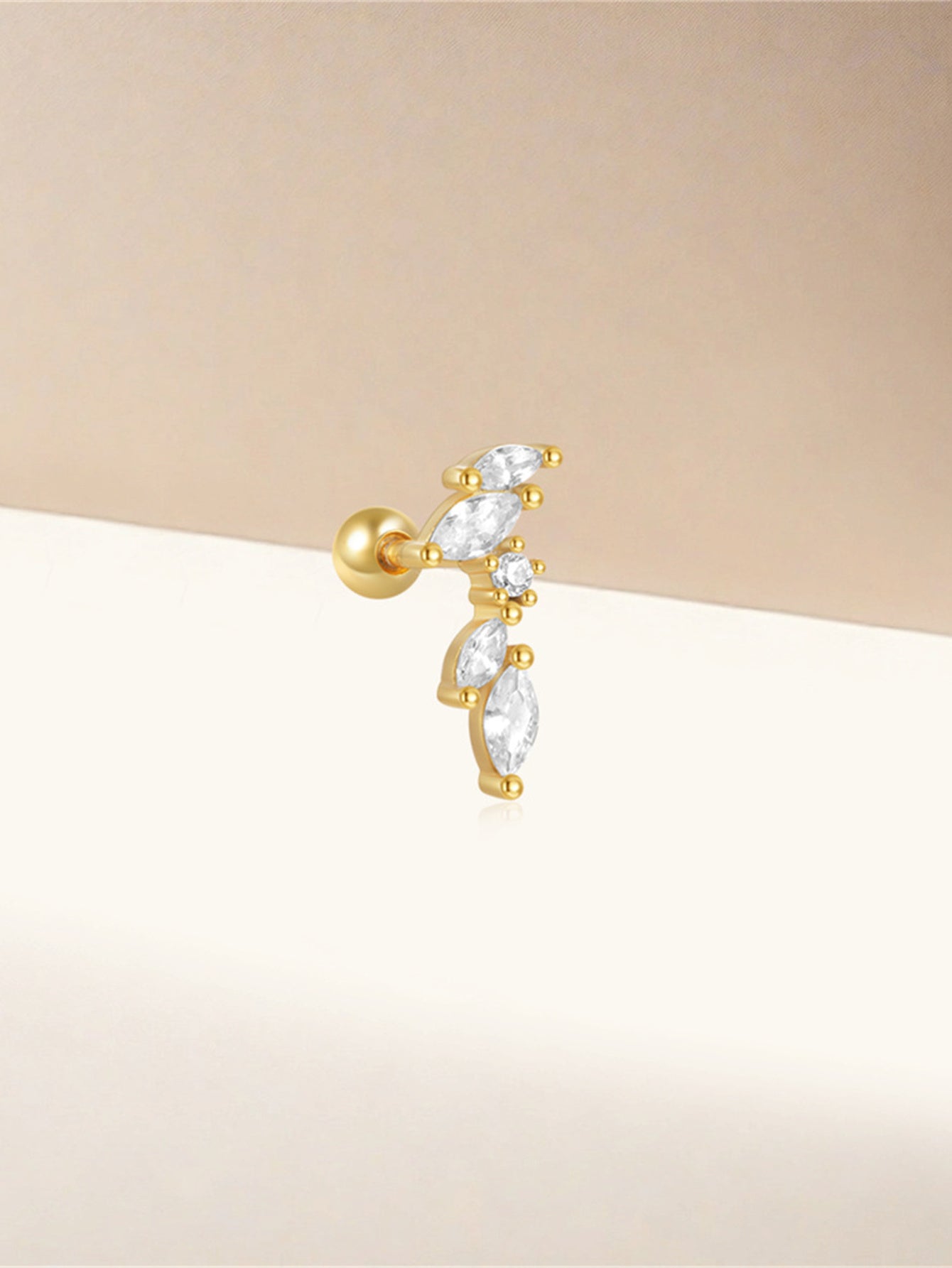 925 Sterling Silver Minimalist Flat Back Piercing Earrings