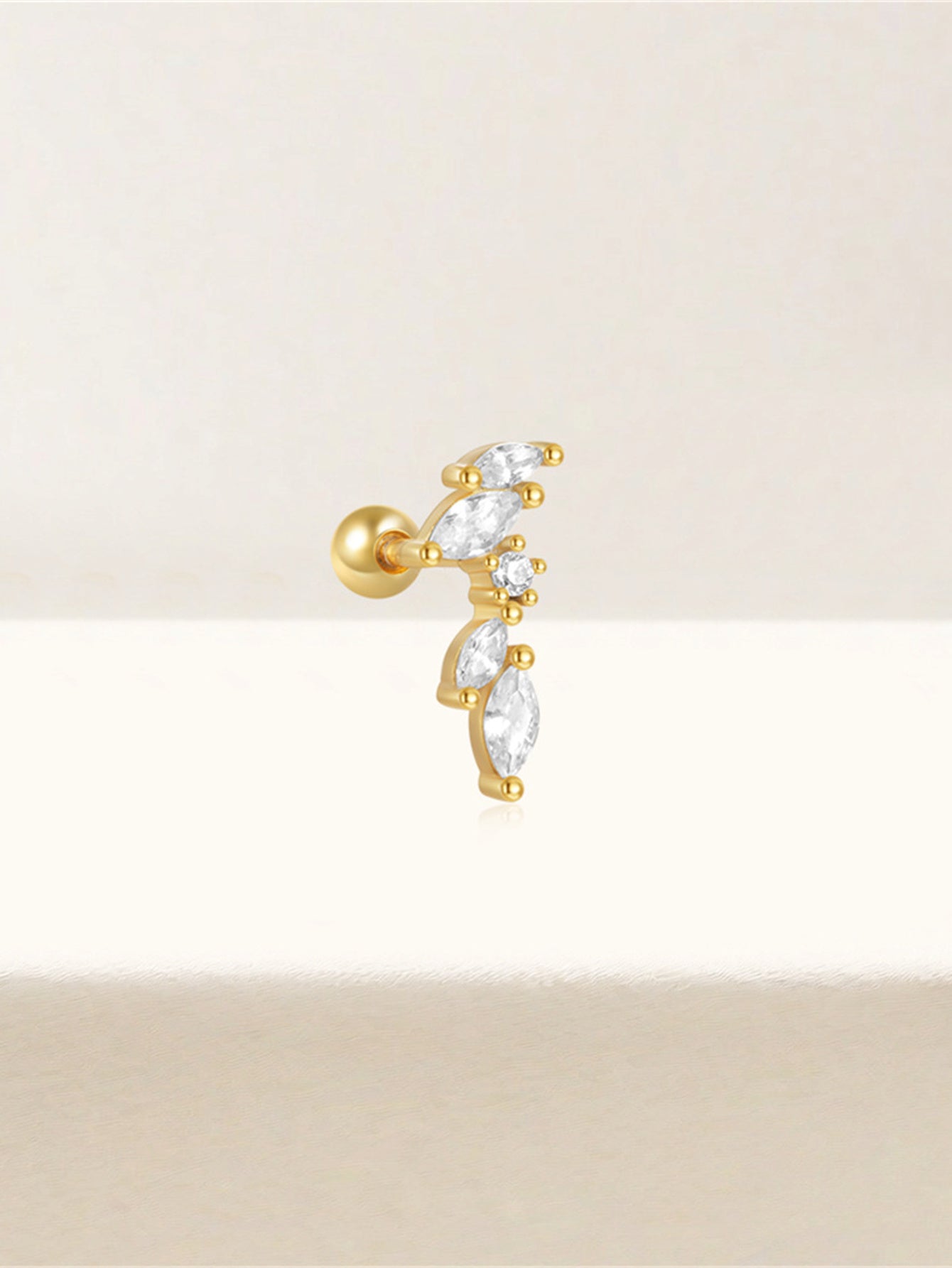 925 Sterling Silver Minimalist Flat Back Piercing Earrings