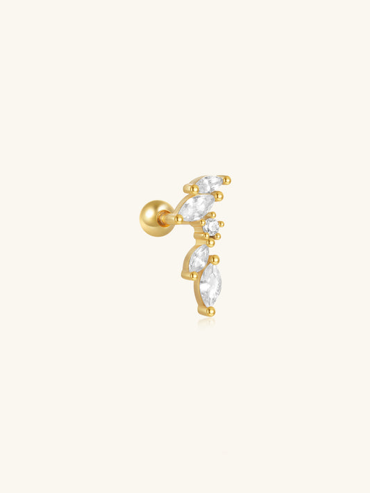 925 Sterling Silver Minimalist Flat Back Piercing Earrings