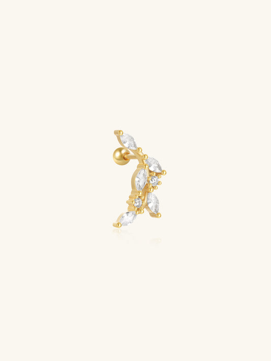 925 Sterling Silver Tiny Zircon Flat Back Piercing Stud Earrings