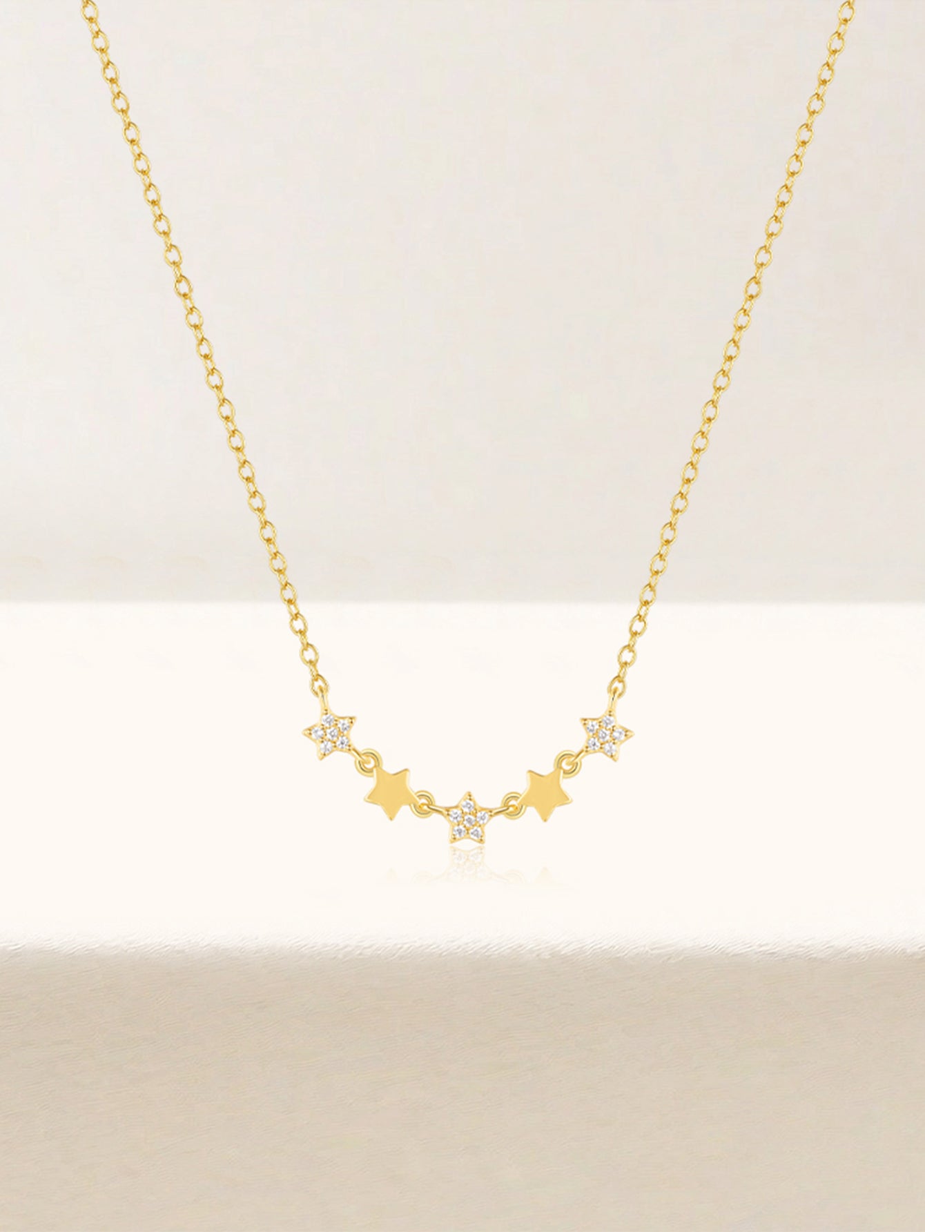 925 Sterling Silver Celestial Star Zircon Necklace
