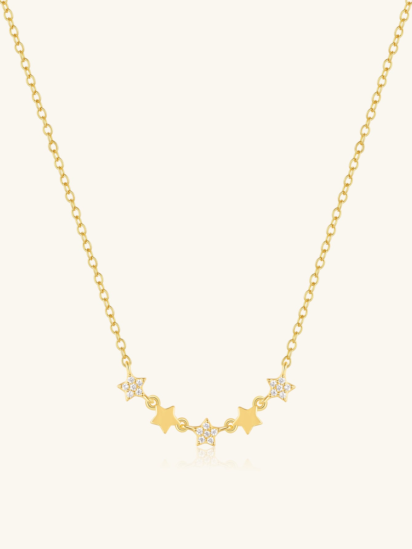 925 Sterling Silver Celestial Star Zircon Necklace