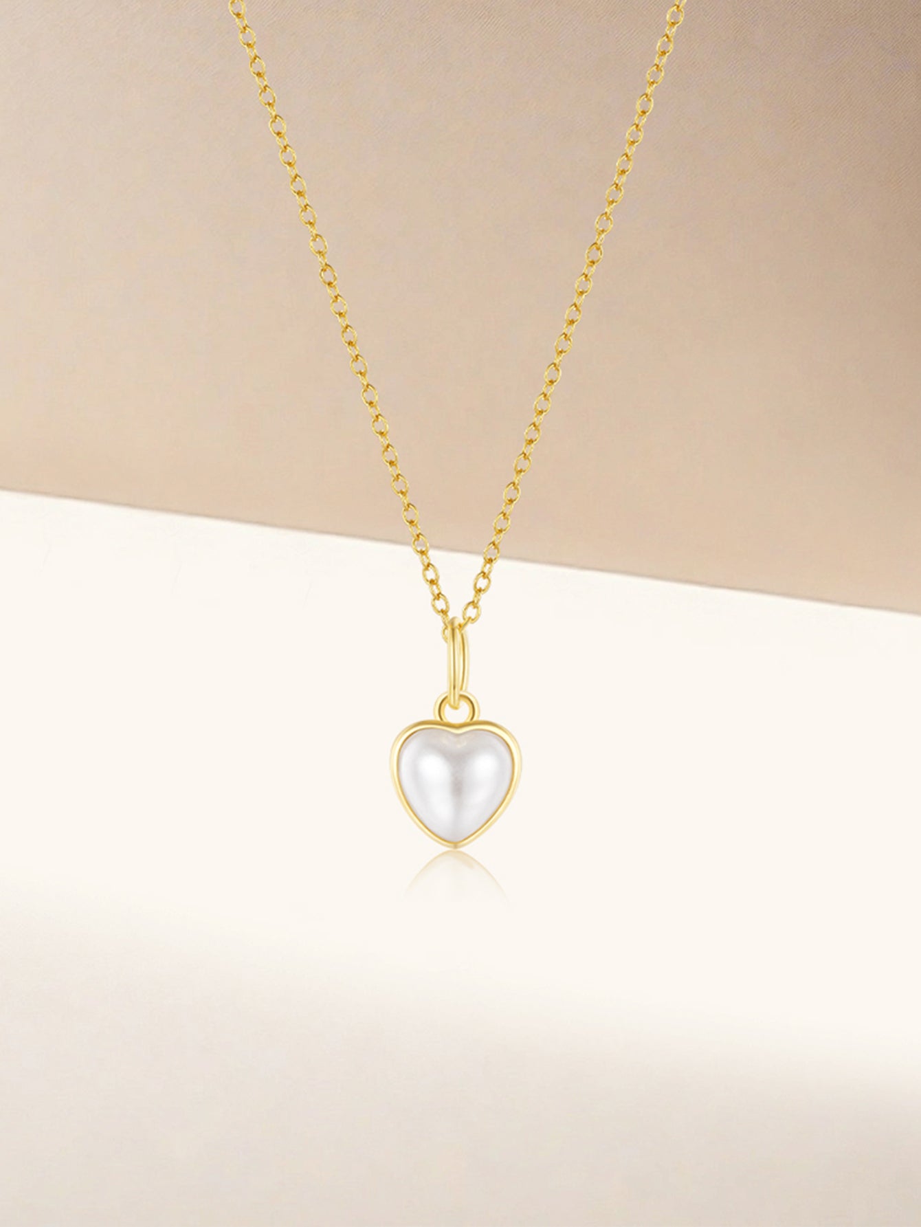 925 Sterling Silver Pearl Heart Pendant Necklace