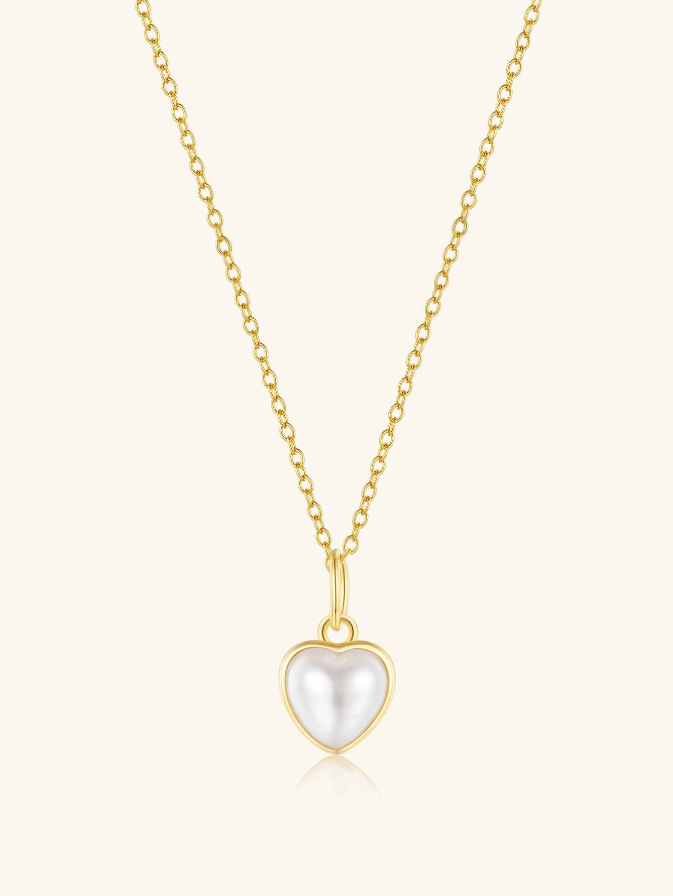 925 Sterling Silver Pearl Heart Pendant Necklace
