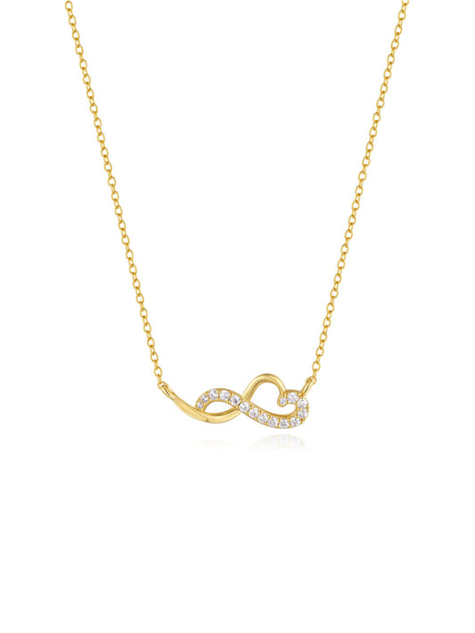 925 Sterling Silver Infinity Zircon Necklace