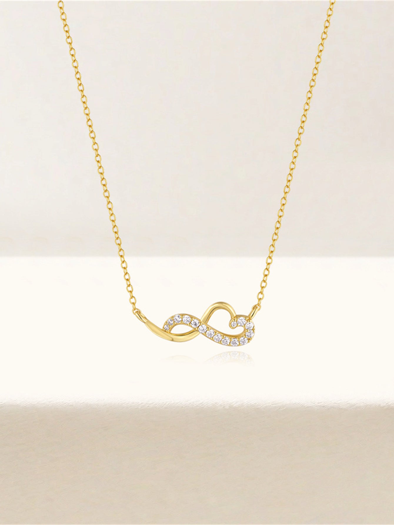 925 Sterling Silver Infinity Zircon Necklace
