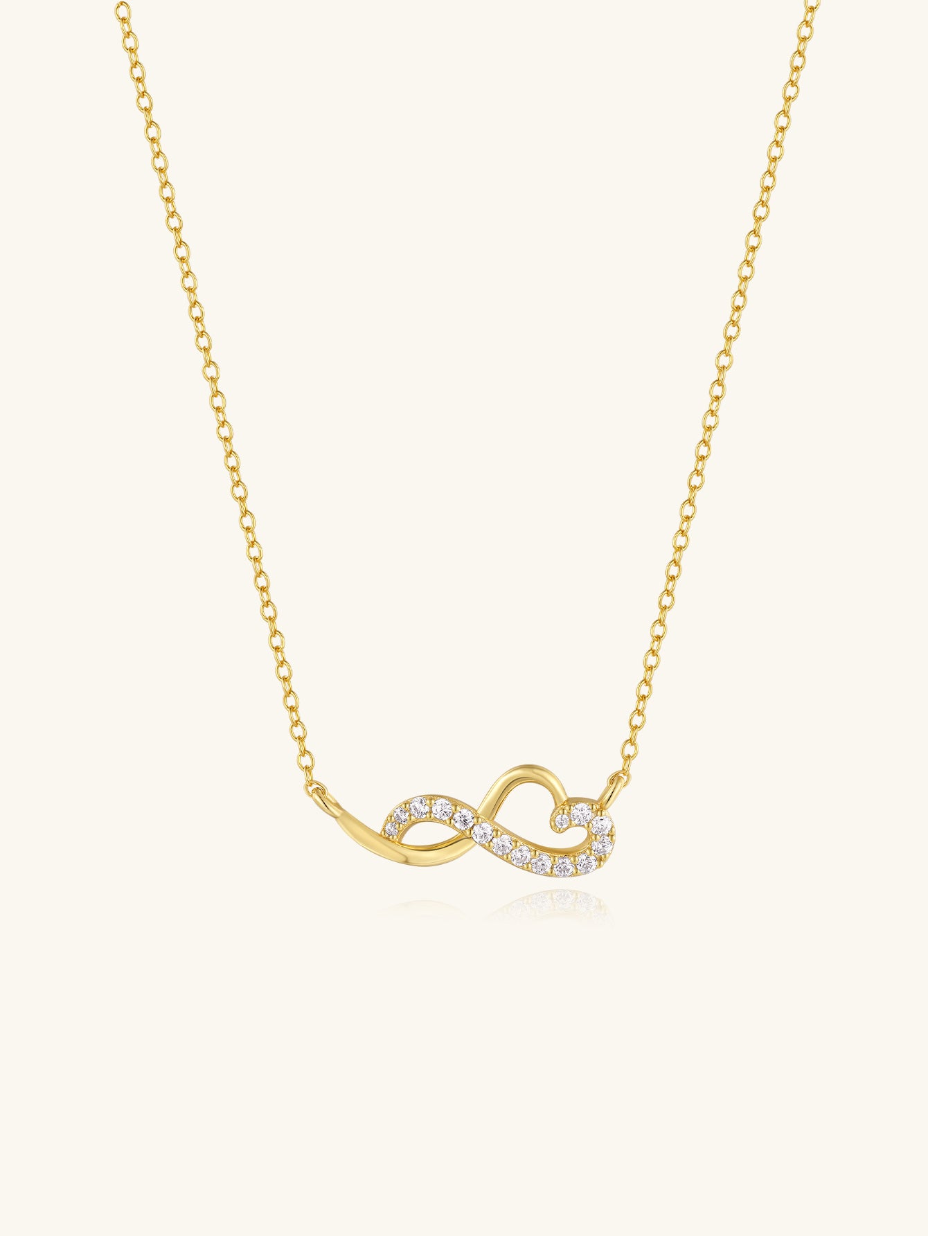 925 Sterling Silver Infinity Zircon Necklace
