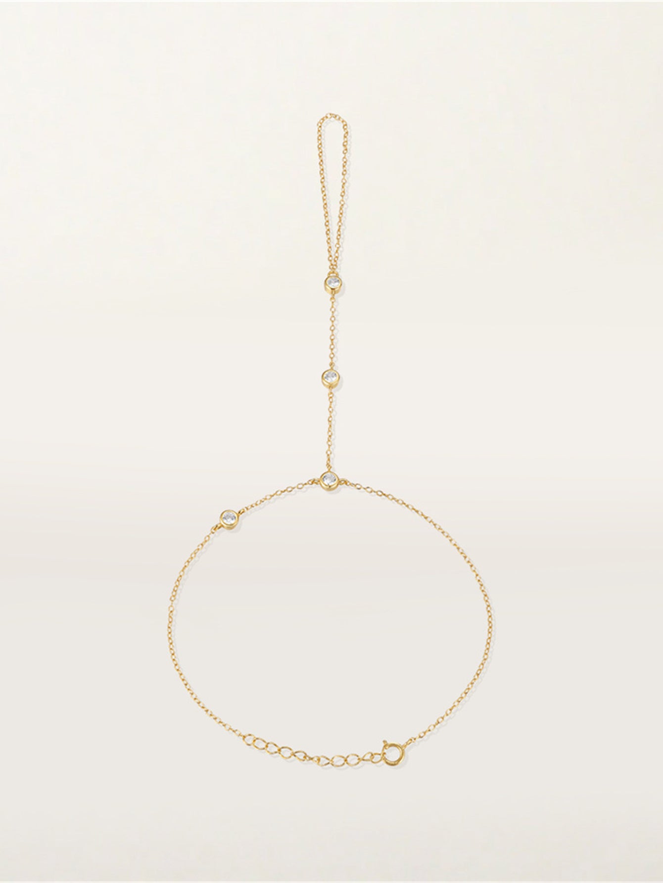 925 Sterling Silver Lotus Zircon Hand Chain Bracelet