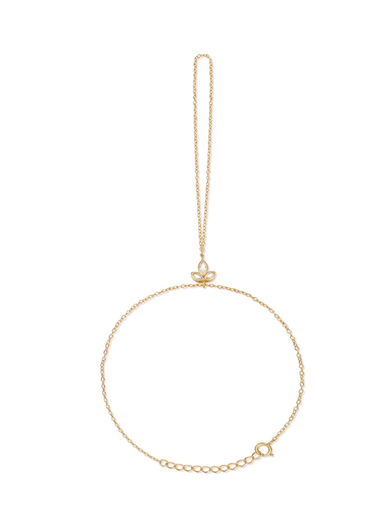 925 Sterling Silver Zircon Hand Chain Bracelet