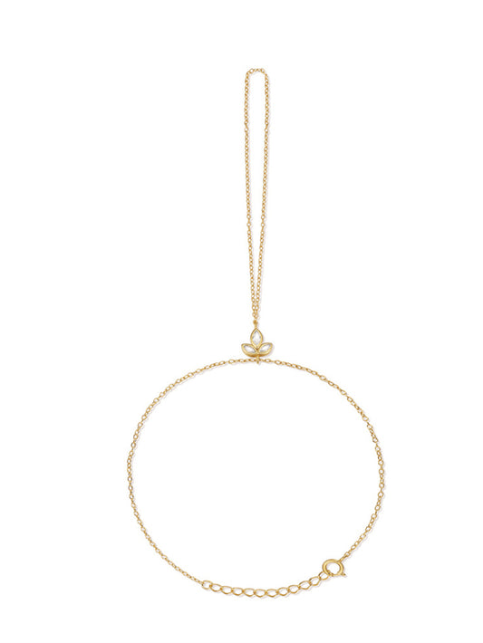925 Sterling Silver Zircon Hand Chain Bracelet