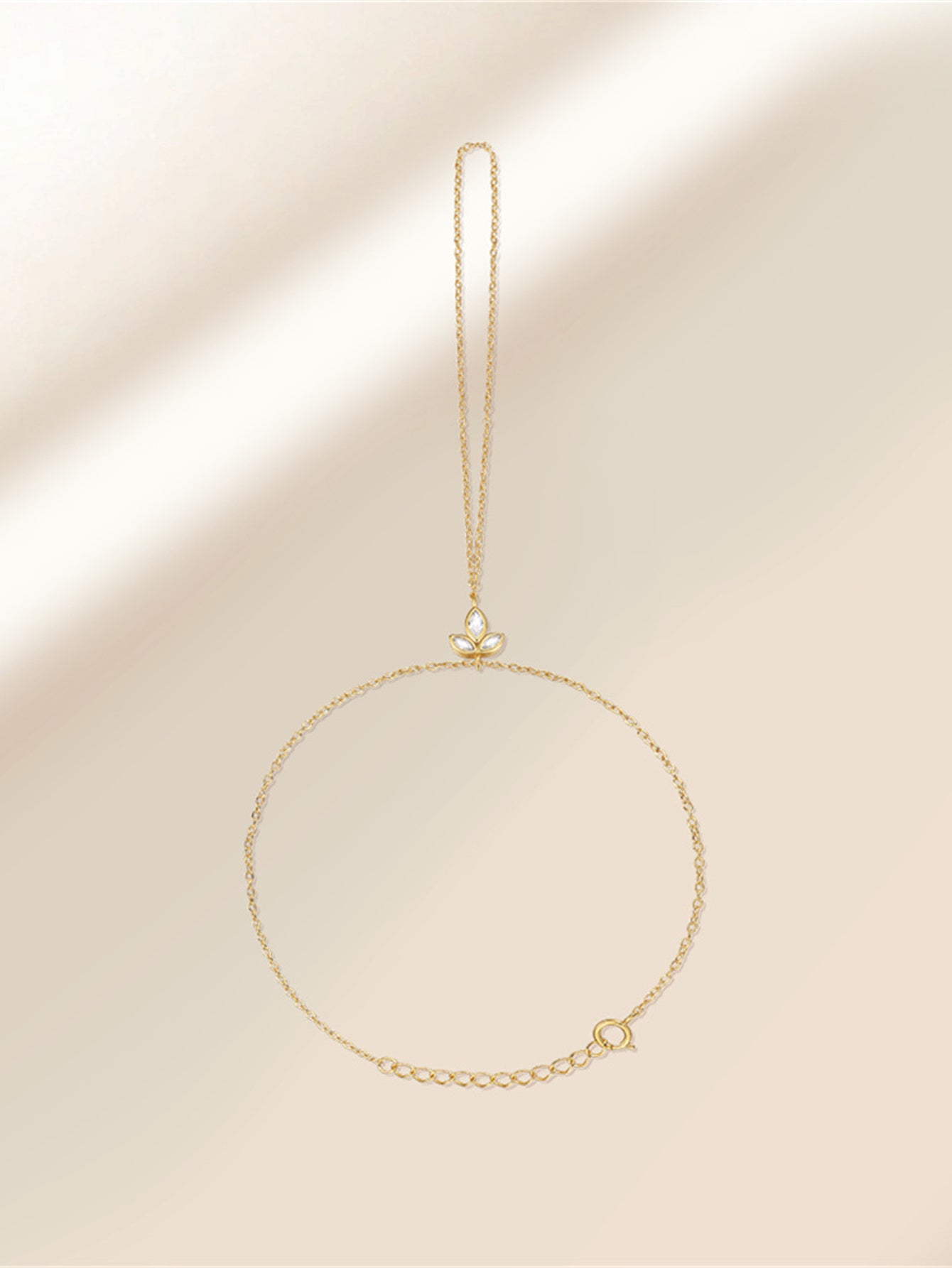 925 Sterling Silver Zircon Hand Chain Bracelet