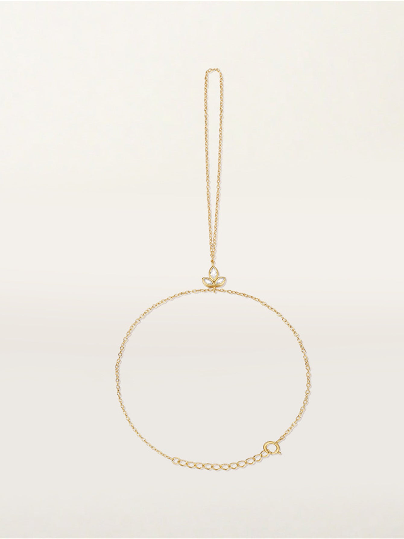925 Sterling Silver Zircon Hand Chain Bracelet