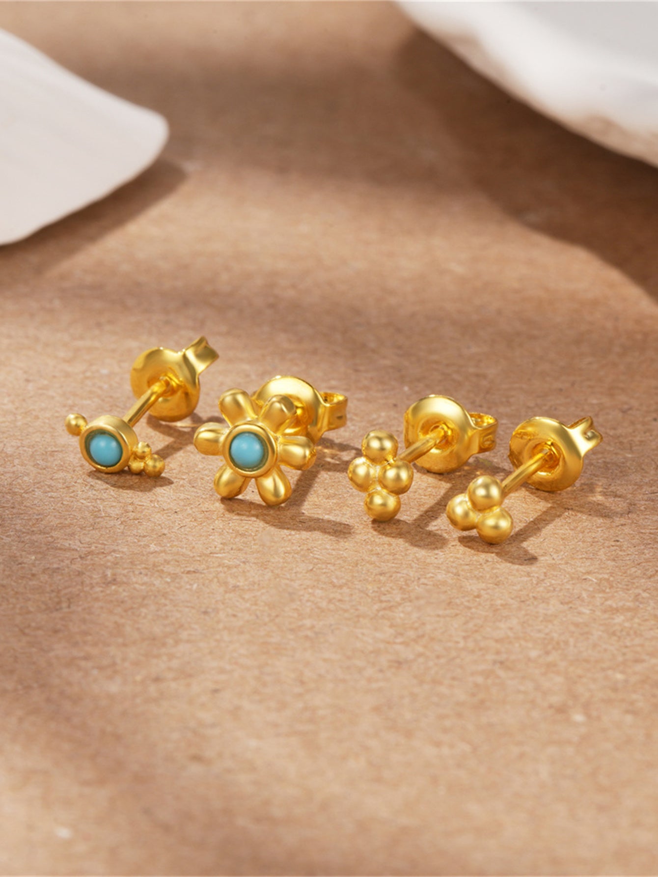 925 Sterling Silver Black Triangle Zircon Earring Set