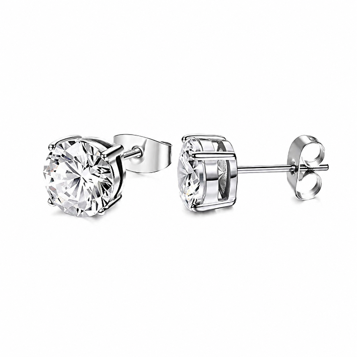 Titanium Zirconia Stud Earrings