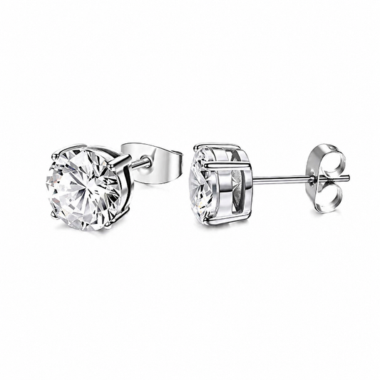 Titanium Zirconia Stud Earrings