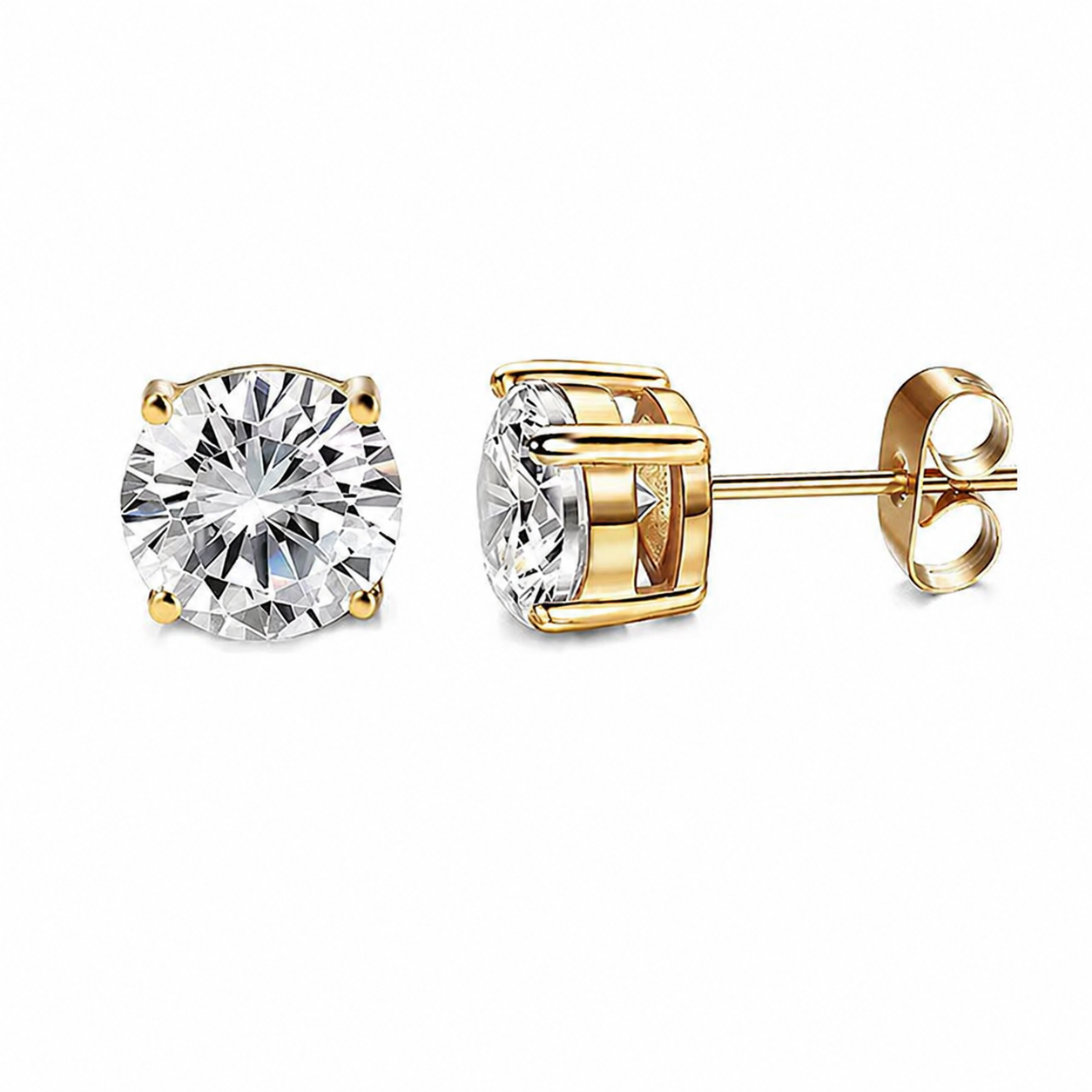Titanium Zirconia Stud Earrings