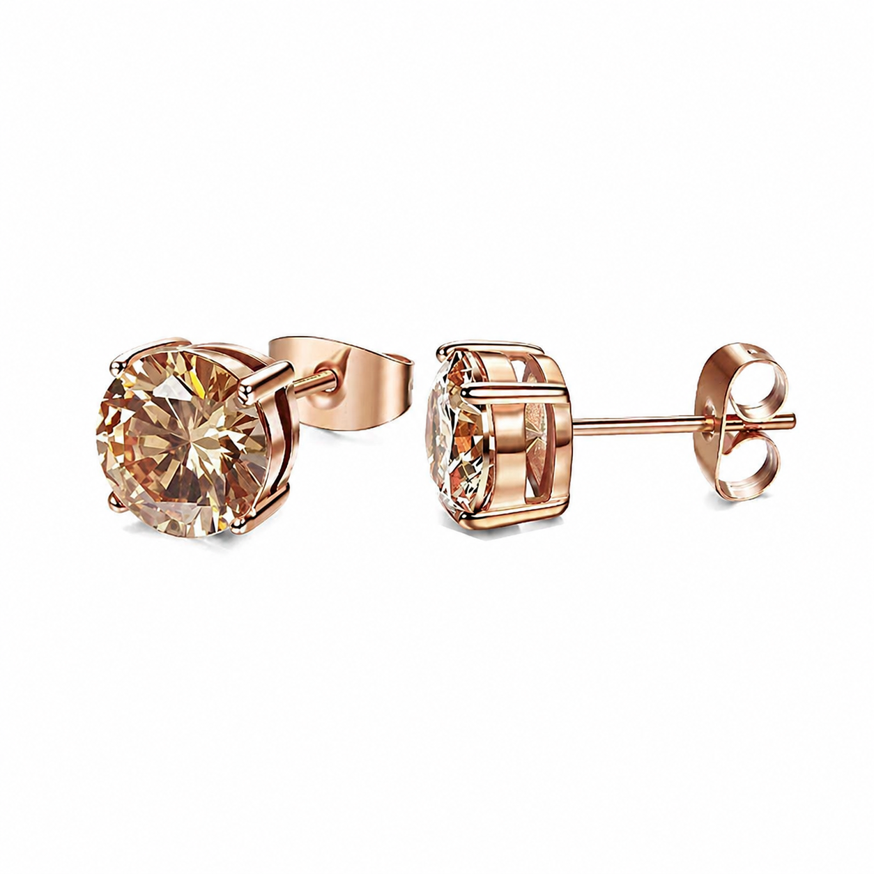 Titanium Zirconia Stud Earrings