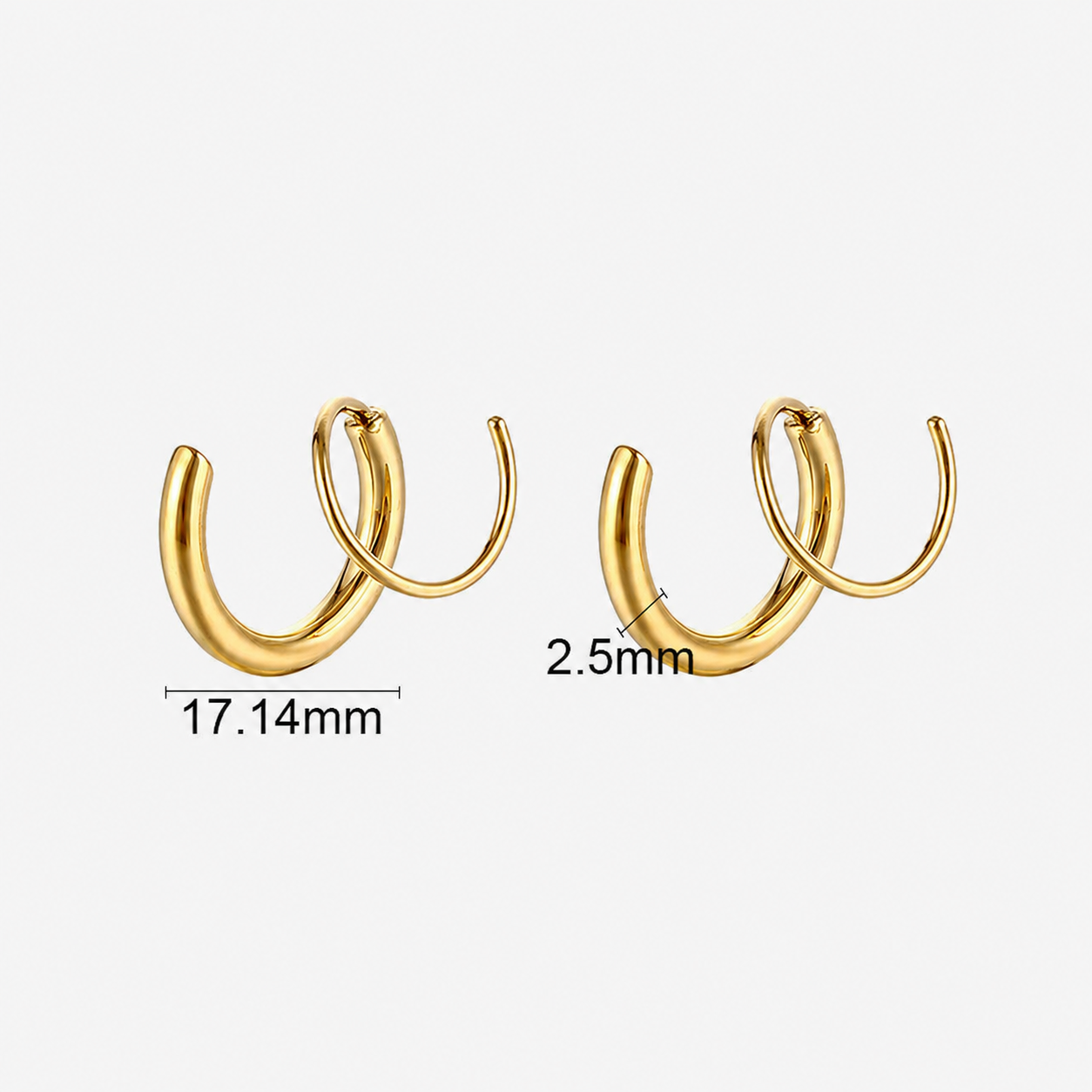 Titanium Minimalist Petite Plated Hoop Earrings