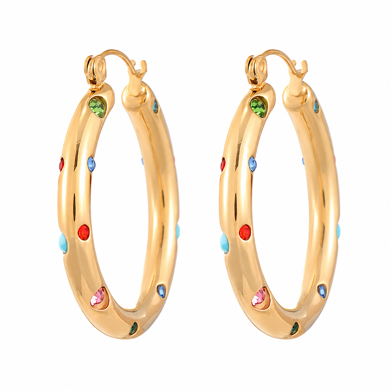 Titanium Zirconia Hoop Earrings