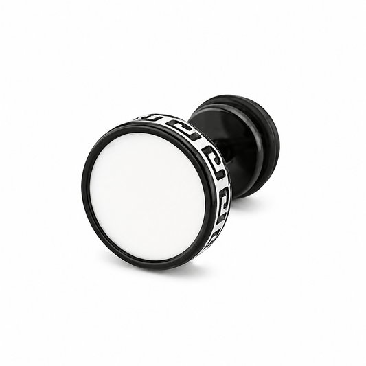 Titanium Steel Round Flat Back Stud Earring