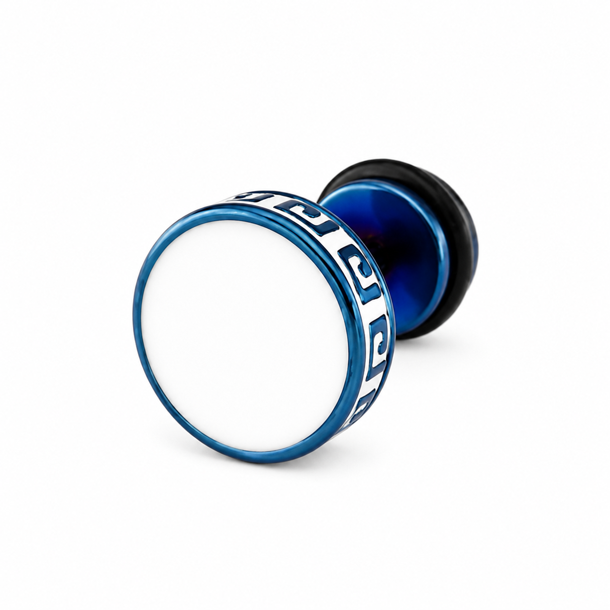 Titanium Steel Round Flat Back Stud Earring