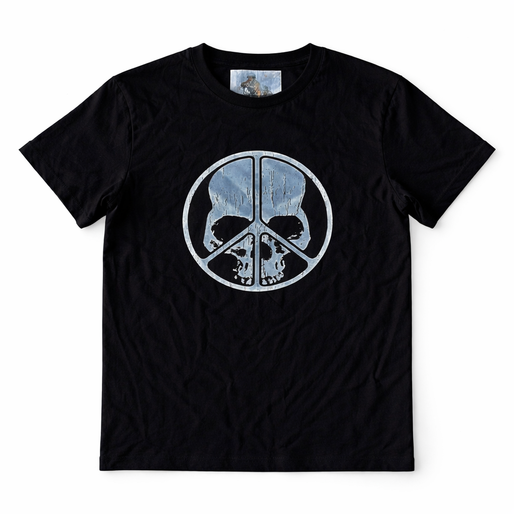 Skull Peace Graphic T-Shirt – Vintage Streetwear Tee (Unisex)