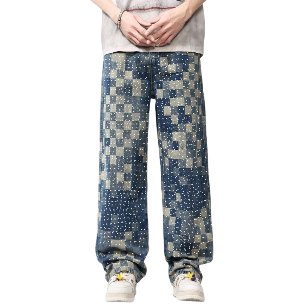 LoopStone Pixelated Rhinestone Jeans