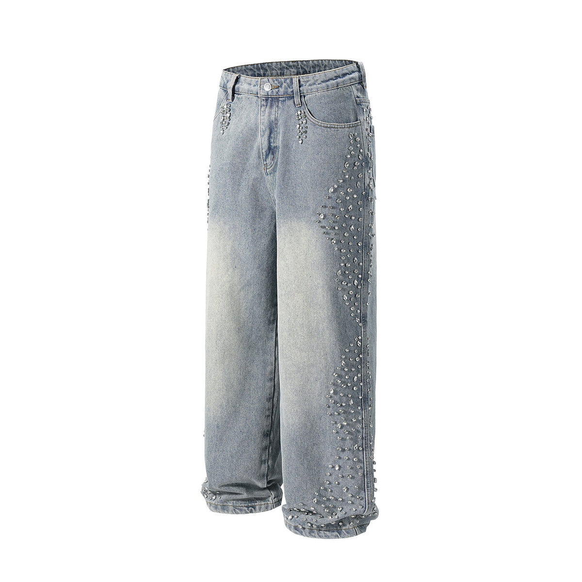 LoopStone Crystal Wash Wide-Leg Jeans